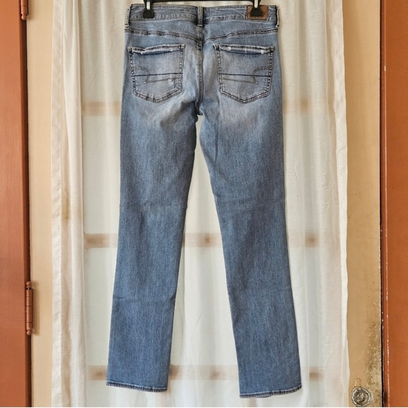 📌102 AMERICAN EAGLE OUTFITTERS STRAIGHT JEANS WOMEN'S SIZE 8 - Picture 2 of 6